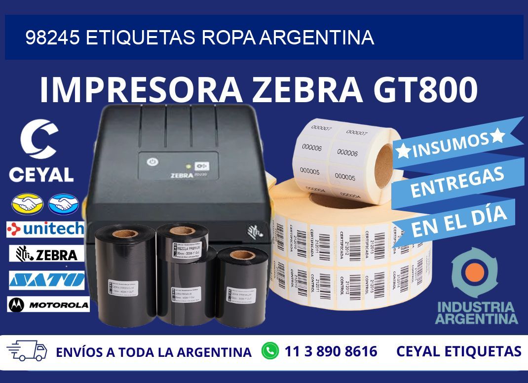 98245 ETIQUETAS ROPA ARGENTINA