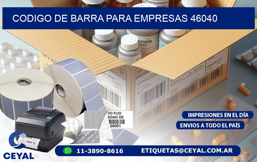 CODIGO DE BARRA PARA EMPRESAS 46040