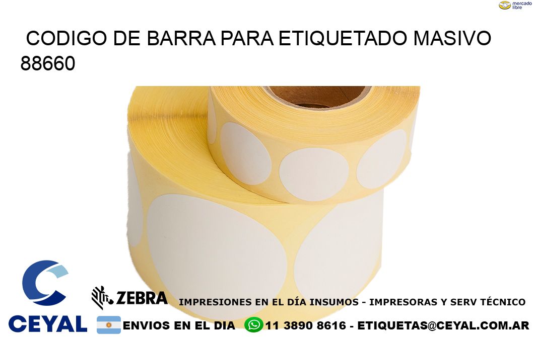 CODIGO DE BARRA PARA ETIQUETADO MASIVO 88660