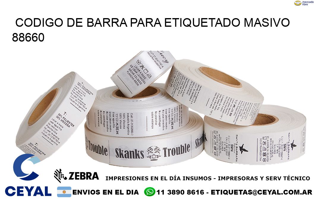 CODIGO DE BARRA PARA ETIQUETADO MASIVO 88660