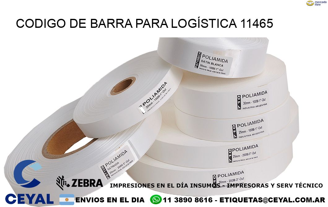 CODIGO DE BARRA PARA LOGÍSTICA 11465