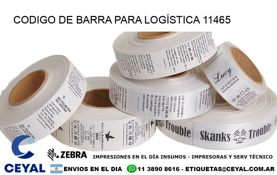 CODIGO DE BARRA PARA LOGÍSTICA 11465