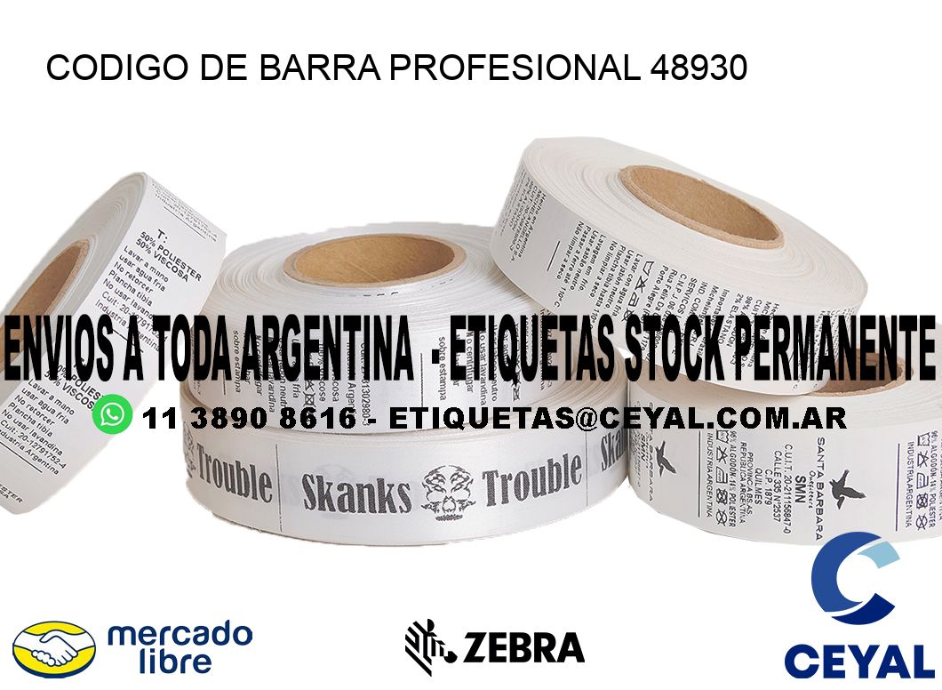 CODIGO DE BARRA PROFESIONAL 48930