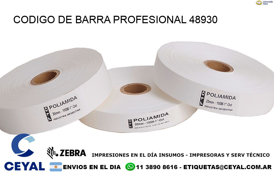 CODIGO DE BARRA PROFESIONAL 48930