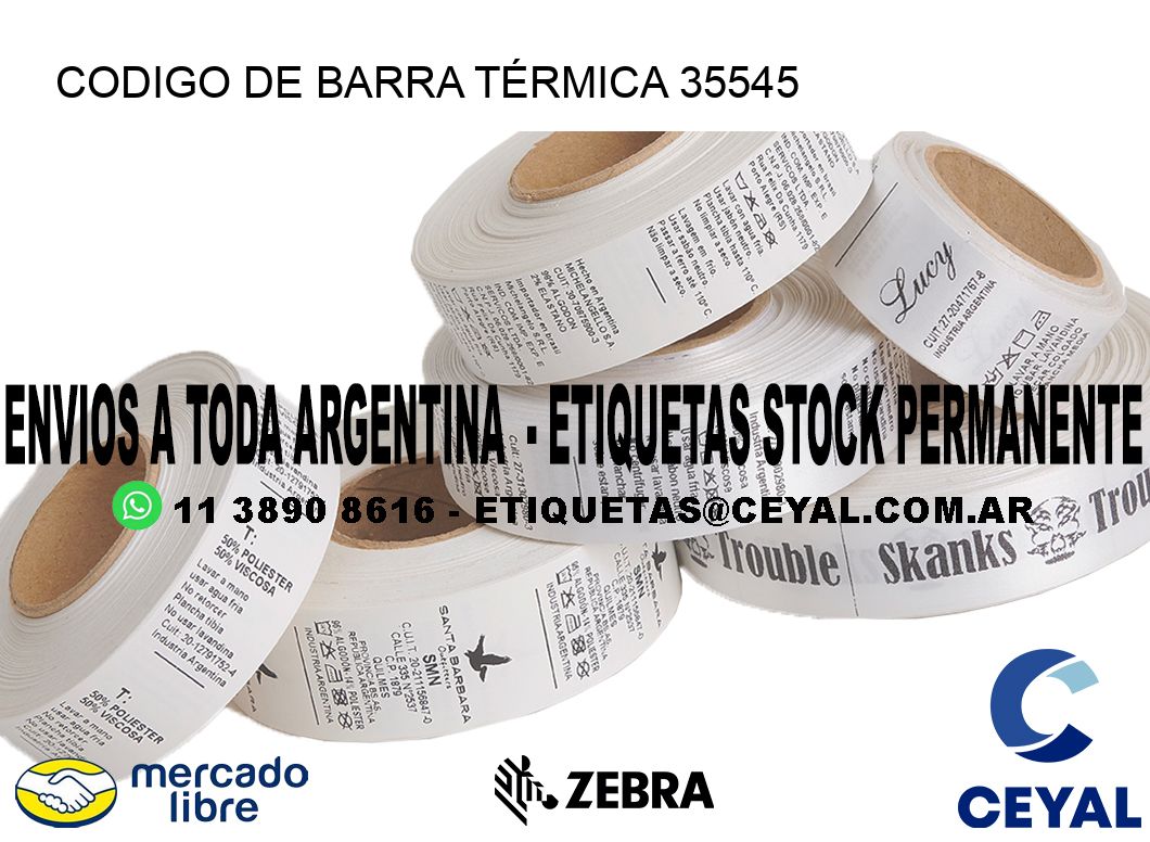 CODIGO DE BARRA TÉRMICA 35545