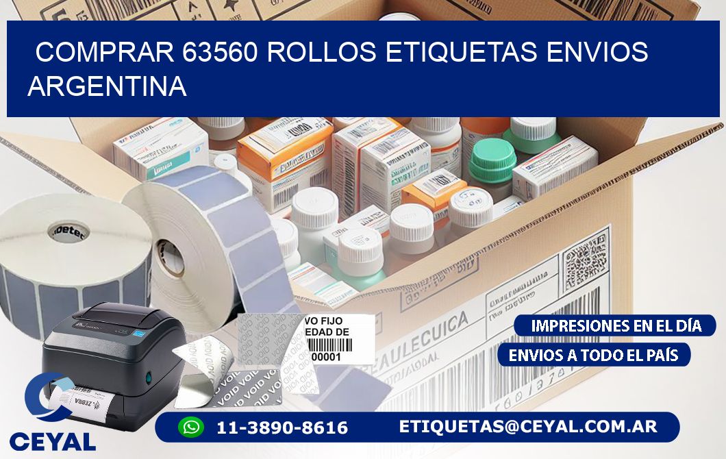 COMPRAR 63560 ROLLOS ETIQUETAS ENVIOS ARGENTINA