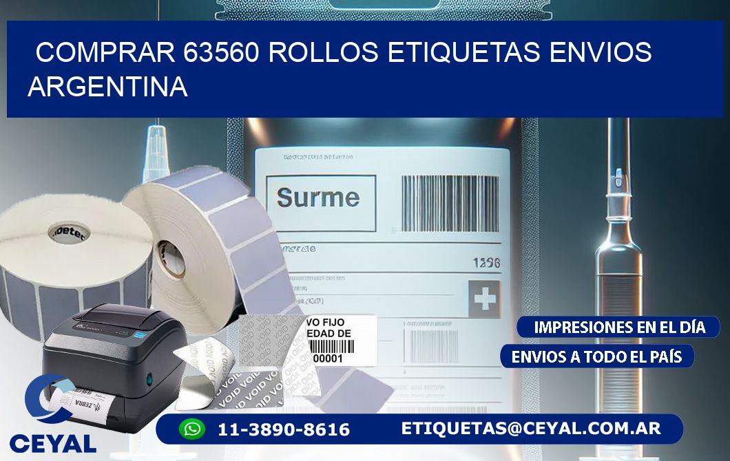 COMPRAR 63560 ROLLOS ETIQUETAS ENVIOS ARGENTINA