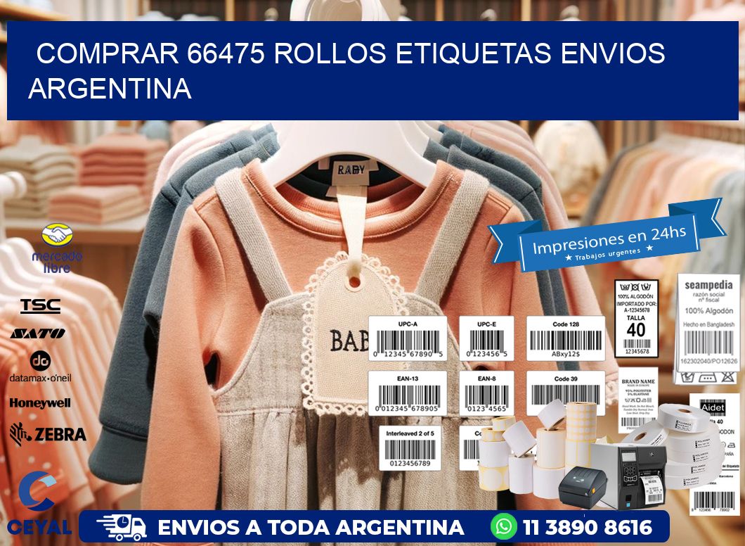 COMPRAR 66475 ROLLOS ETIQUETAS ENVIOS ARGENTINA