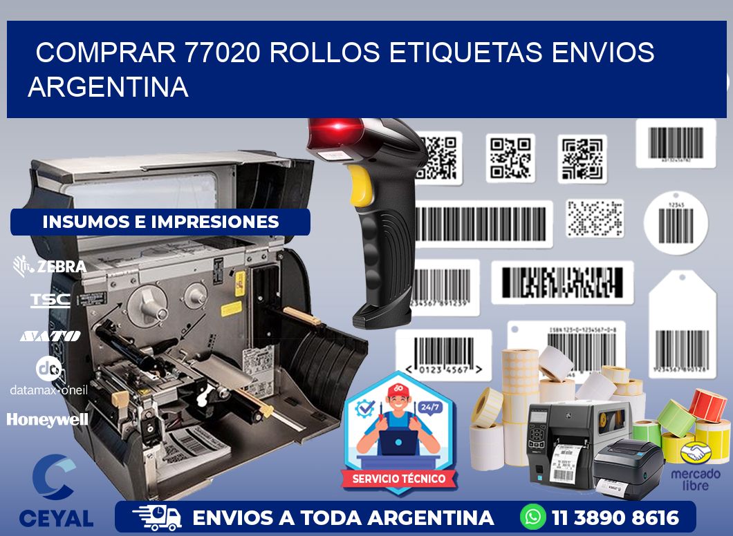 COMPRAR 77020 ROLLOS ETIQUETAS ENVIOS ARGENTINA