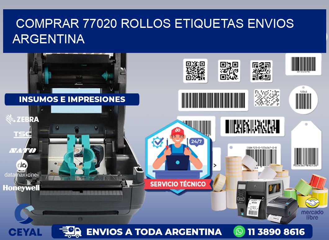 COMPRAR 77020 ROLLOS ETIQUETAS ENVIOS ARGENTINA