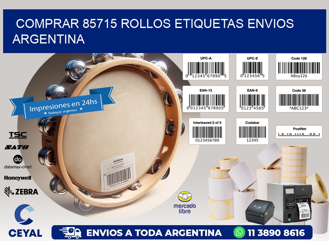 COMPRAR 85715 ROLLOS ETIQUETAS ENVIOS ARGENTINA