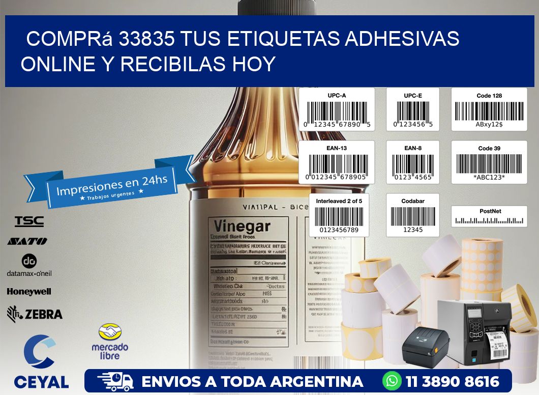 Comprá 33835 tus Etiquetas Adhesivas Online y Recibilas Hoy