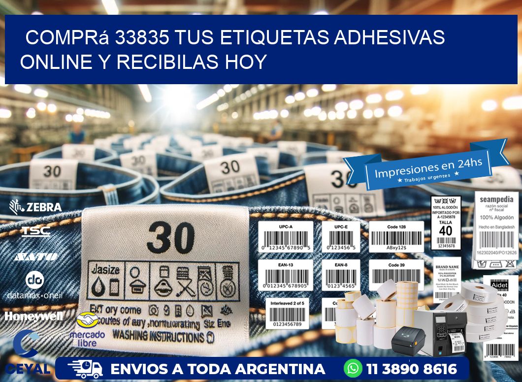 Comprá 33835 tus Etiquetas Adhesivas Online y Recibilas Hoy