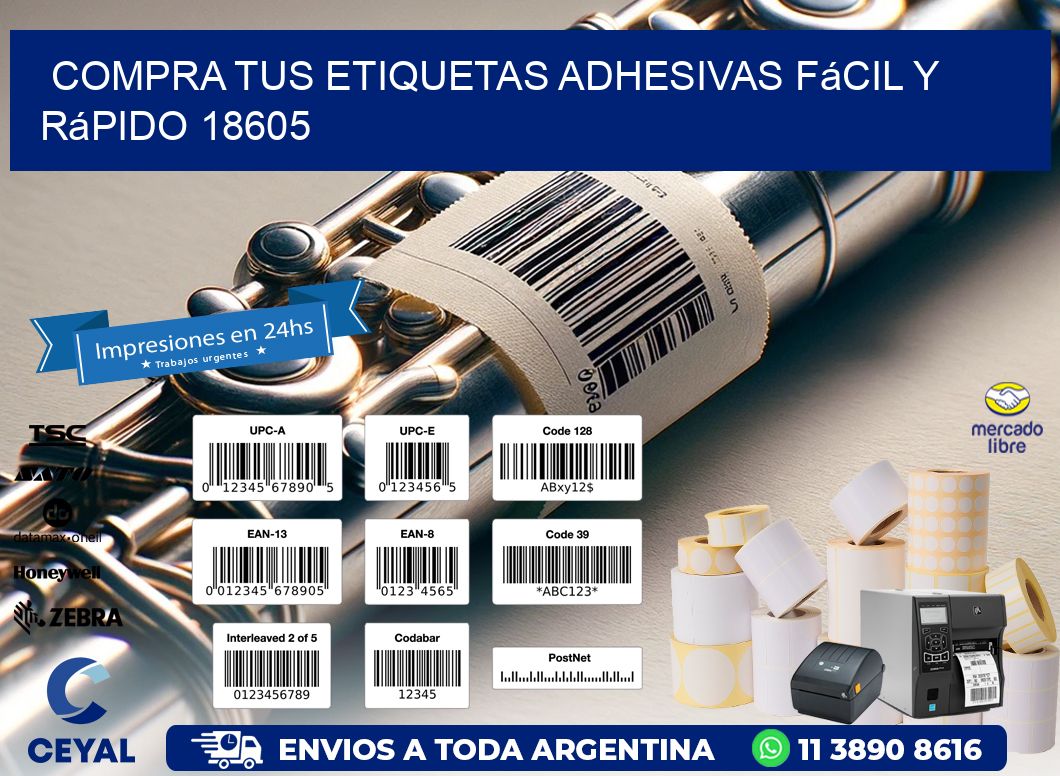 Compra tus Etiquetas Adhesivas Fácil y Rápido 18605