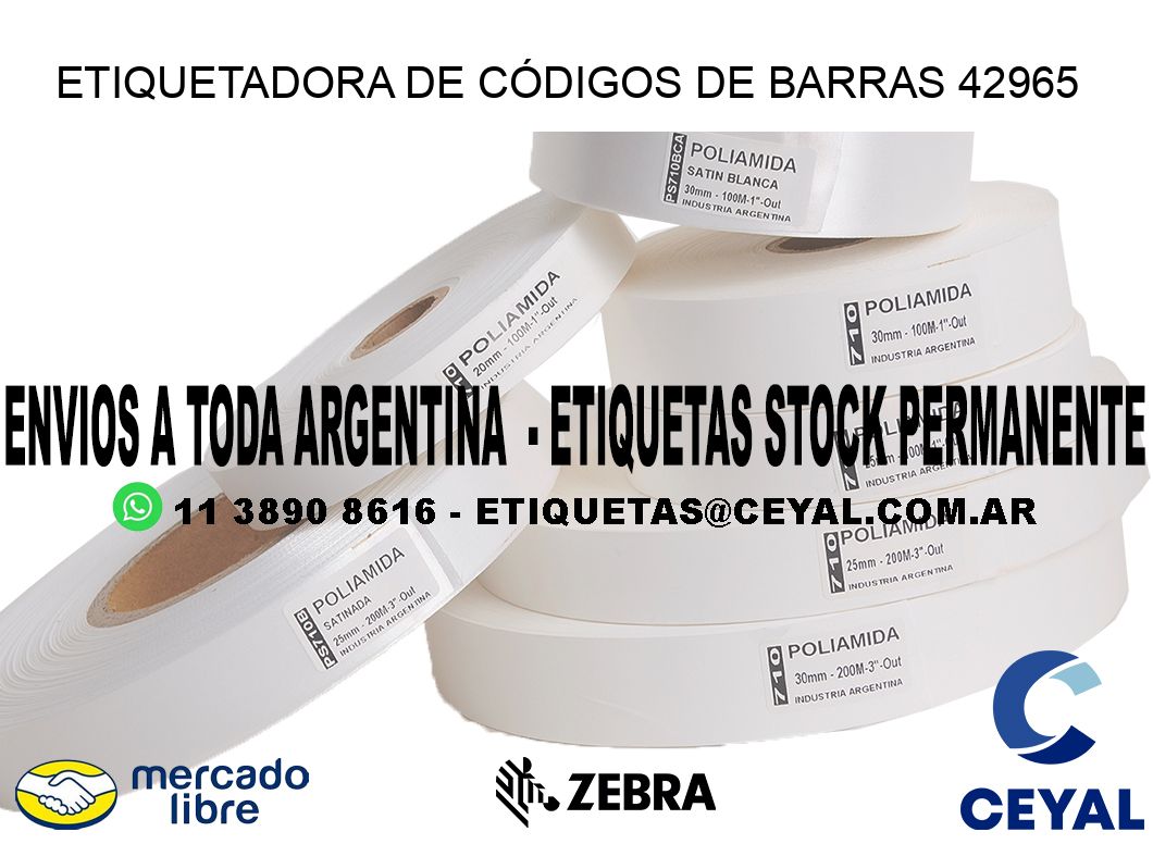 ETIQUETADORA DE CÓDIGOS DE BARRAS 42965