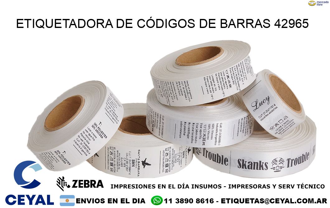 ETIQUETADORA DE CÓDIGOS DE BARRAS 42965