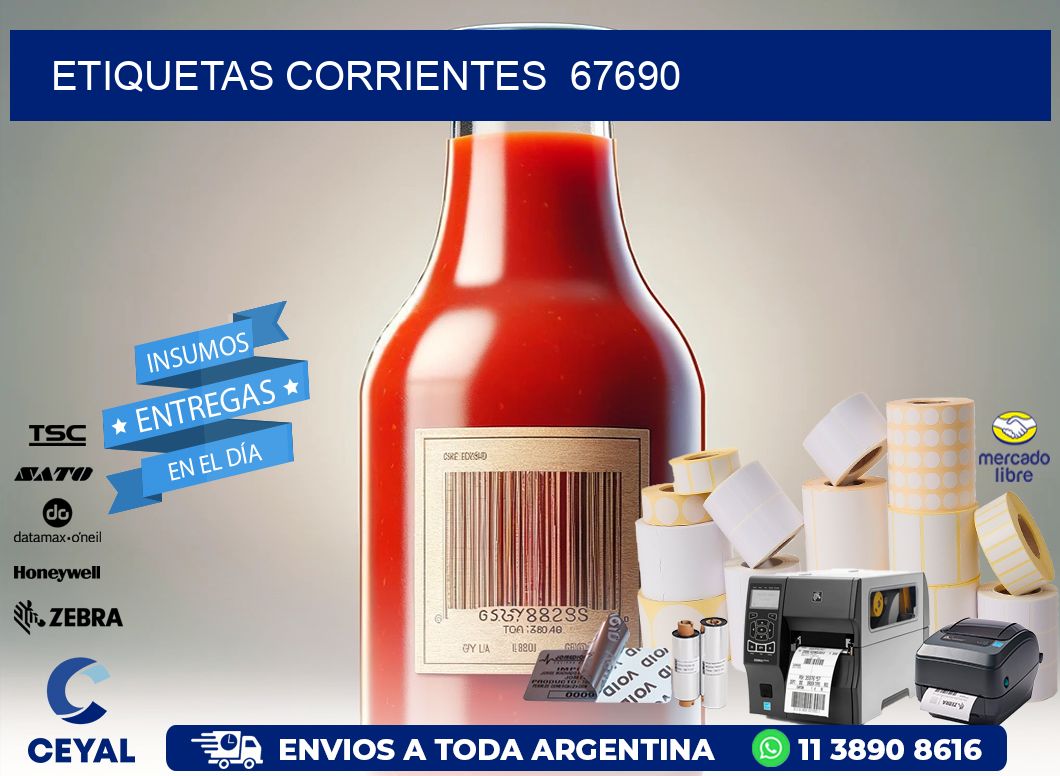 ETIQUETAS CORRIENTES 67690
