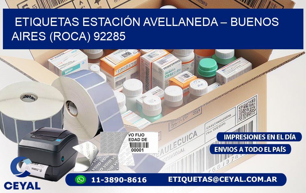 ETIQUETAS ESTACIÓN AVELLANEDA – BUENOS AIRES (ROCA) 92285