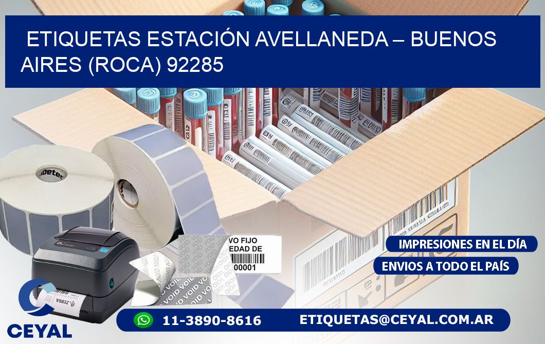 ETIQUETAS ESTACIÓN AVELLANEDA – BUENOS AIRES (ROCA) 92285