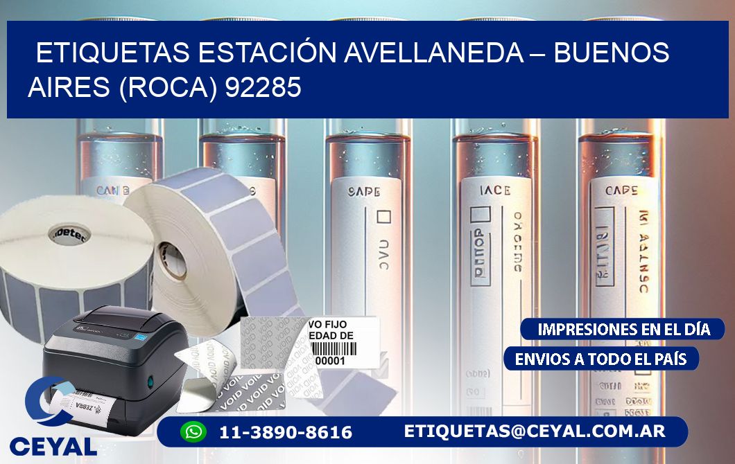 ETIQUETAS ESTACIÓN AVELLANEDA – BUENOS AIRES (ROCA) 92285