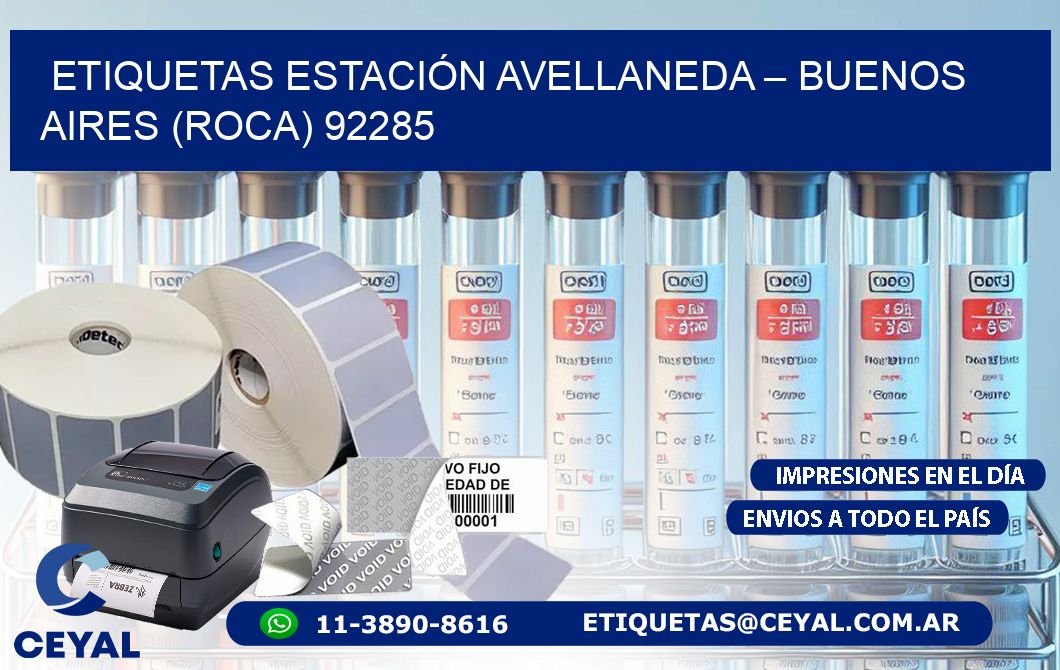 ETIQUETAS ESTACIÓN AVELLANEDA – BUENOS AIRES (ROCA) 92285