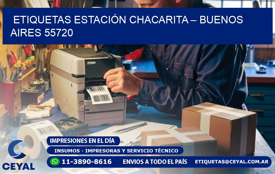 ETIQUETAS ESTACIÓN CHACARITA – BUENOS AIRES 55720