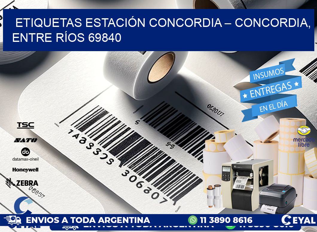 ETIQUETAS ESTACIÓN CONCORDIA – CONCORDIA, ENTRE RÍOS 69840