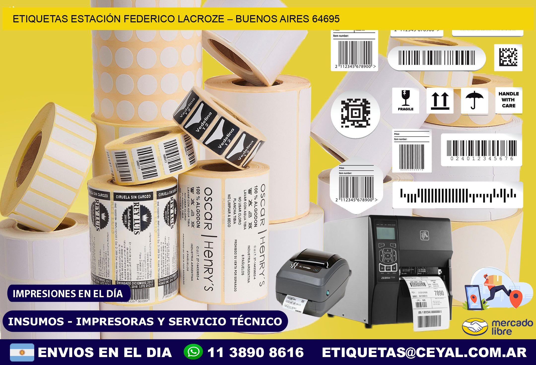 ETIQUETAS ESTACIÓN FEDERICO LACROZE – BUENOS AIRES 64695