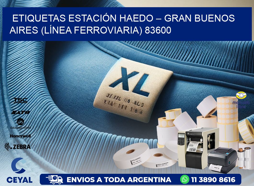 ETIQUETAS ESTACIÓN HAEDO – GRAN BUENOS AIRES (LÍNEA FERROVIARIA) 83600