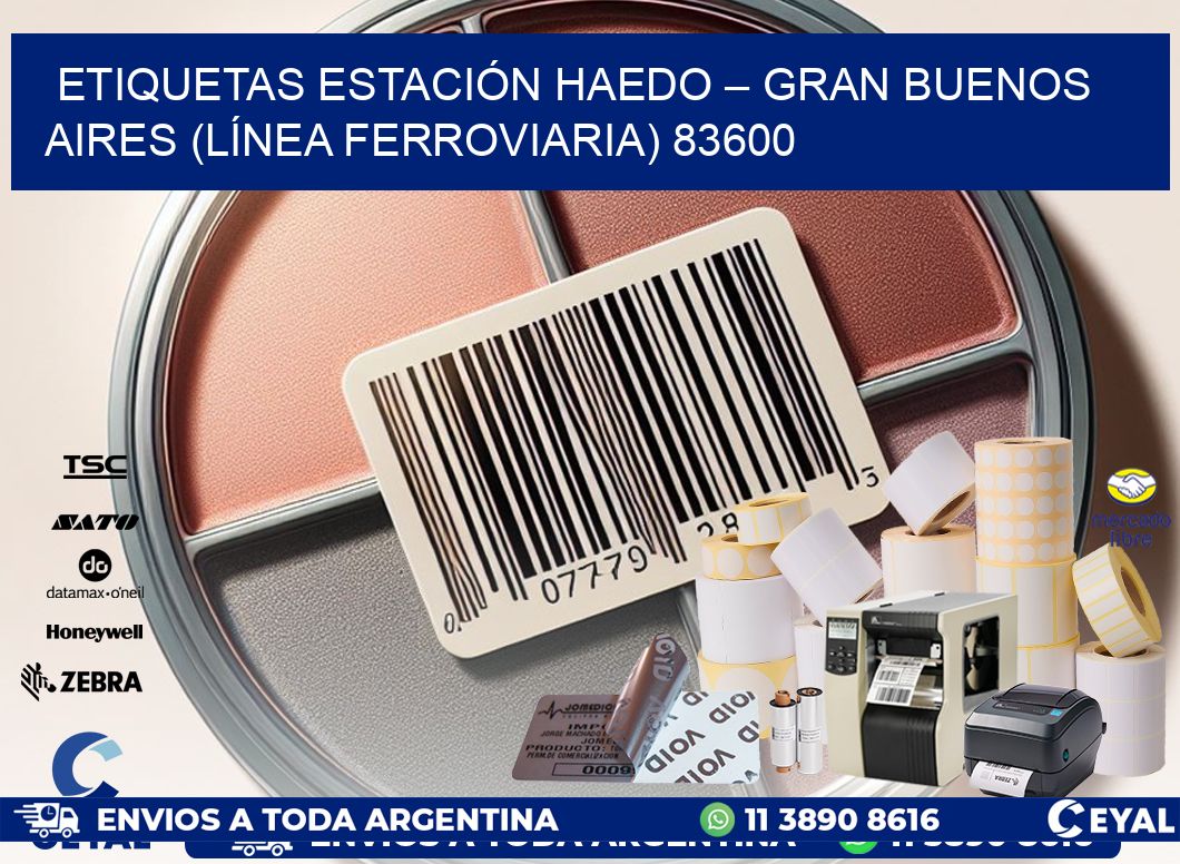 ETIQUETAS ESTACIÓN HAEDO – GRAN BUENOS AIRES (LÍNEA FERROVIARIA) 83600