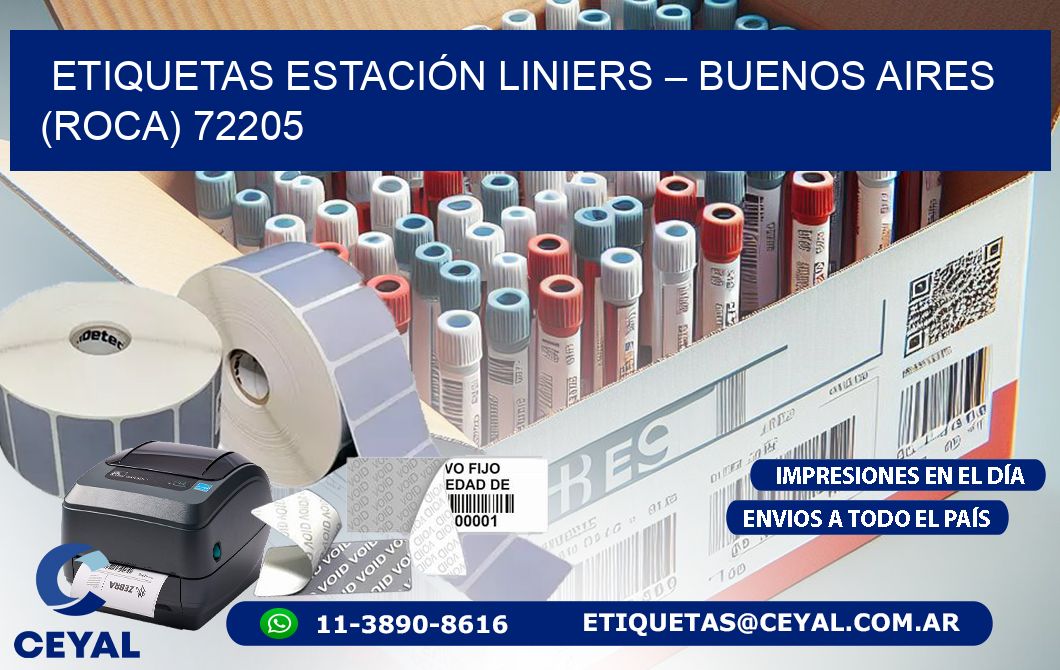 ETIQUETAS ESTACIÓN LINIERS – BUENOS AIRES (ROCA) 72205