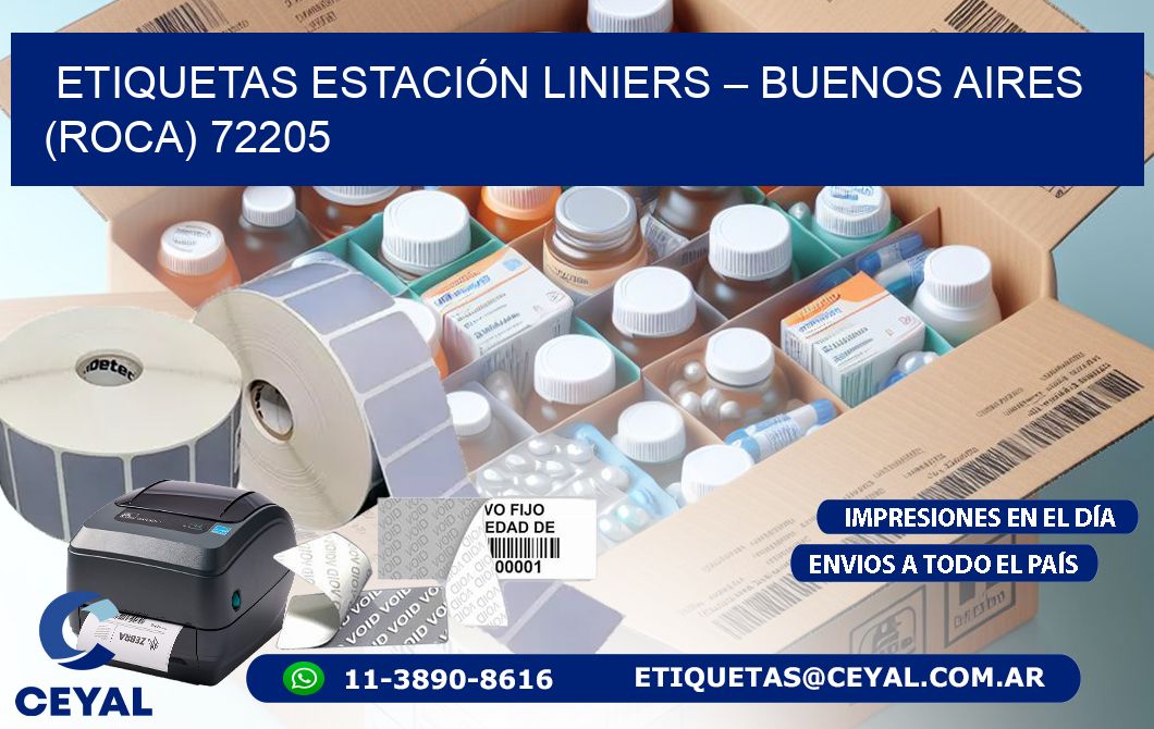 ETIQUETAS ESTACIÓN LINIERS – BUENOS AIRES (ROCA) 72205
