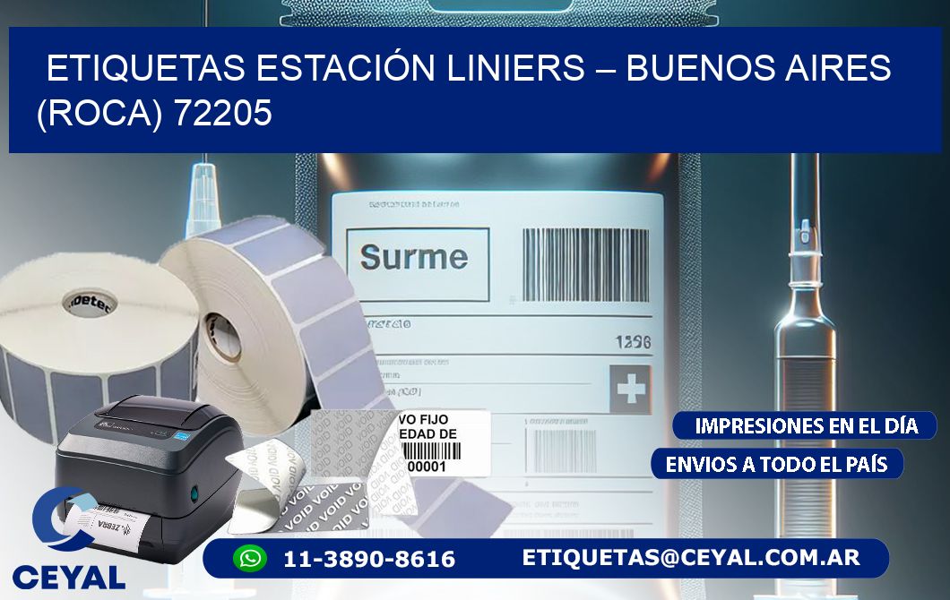 ETIQUETAS ESTACIÓN LINIERS – BUENOS AIRES (ROCA) 72205
