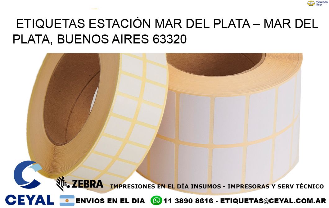ETIQUETAS ESTACIÓN MAR DEL PLATA – MAR DEL PLATA, BUENOS AIRES 63320