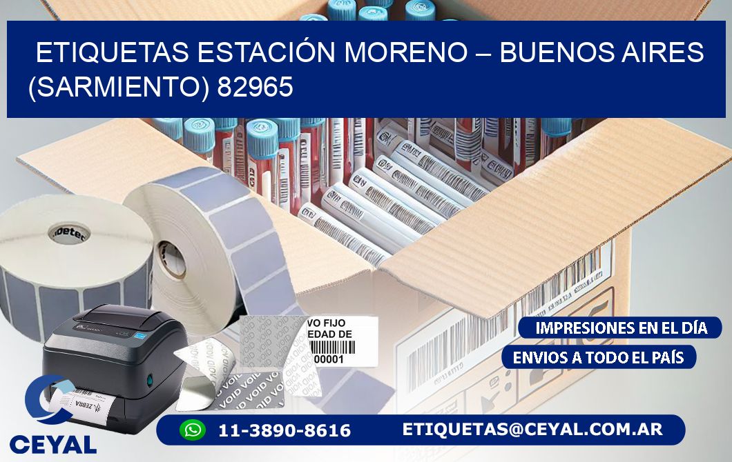ETIQUETAS ESTACIÓN MORENO – BUENOS AIRES (SARMIENTO) 82965
