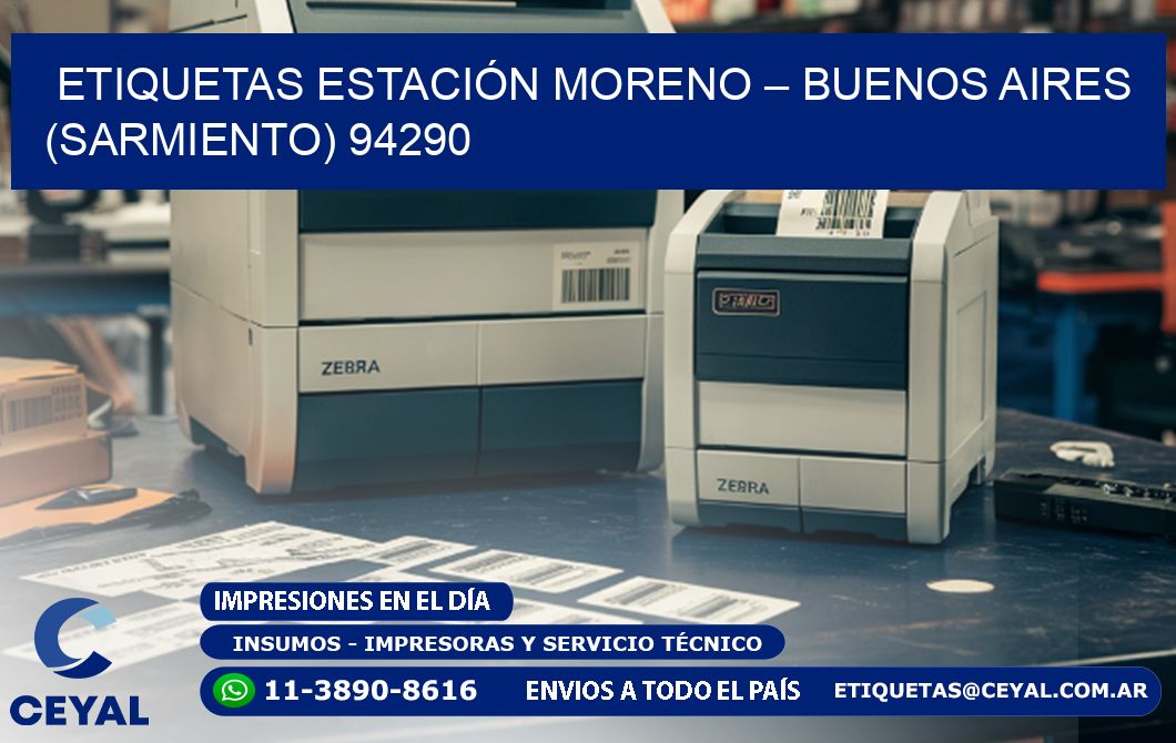 ETIQUETAS ESTACIÓN MORENO – BUENOS AIRES (SARMIENTO) 94290