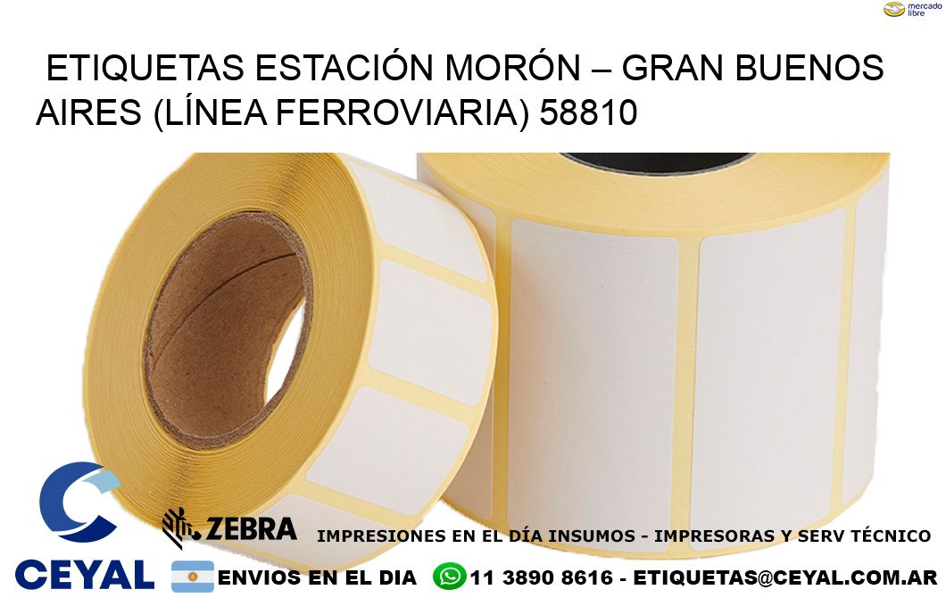 ETIQUETAS ESTACIÓN MORÓN – GRAN BUENOS AIRES (LÍNEA FERROVIARIA) 58810