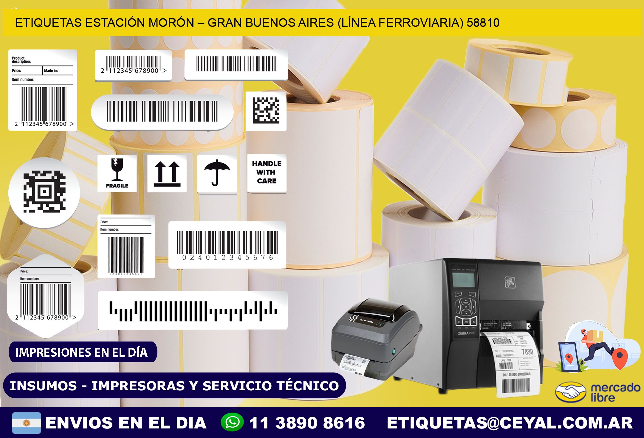 ETIQUETAS ESTACIÓN MORÓN – GRAN BUENOS AIRES (LÍNEA FERROVIARIA) 58810