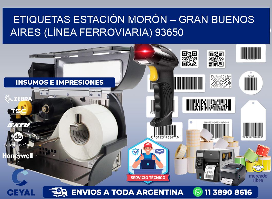 ETIQUETAS ESTACIÓN MORÓN – GRAN BUENOS AIRES (LÍNEA FERROVIARIA) 93650