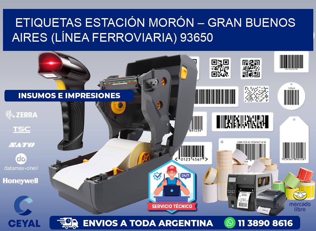 ETIQUETAS ESTACIÓN MORÓN – GRAN BUENOS AIRES (LÍNEA FERROVIARIA) 93650
