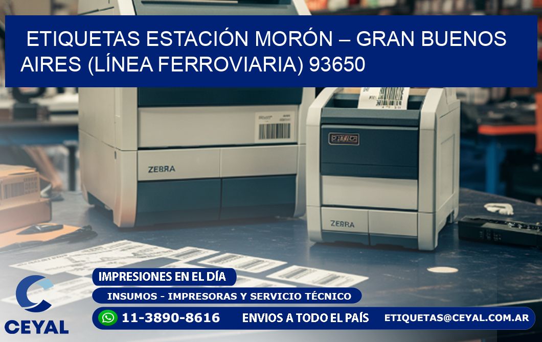 ETIQUETAS ESTACIÓN MORÓN – GRAN BUENOS AIRES (LÍNEA FERROVIARIA) 93650