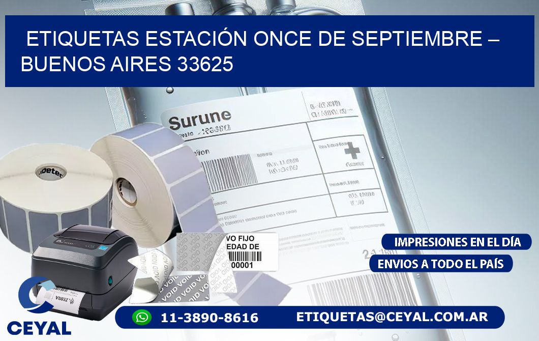 ETIQUETAS ESTACIÓN ONCE DE SEPTIEMBRE – BUENOS AIRES 33625