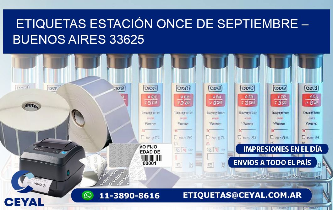 ETIQUETAS ESTACIÓN ONCE DE SEPTIEMBRE – BUENOS AIRES 33625