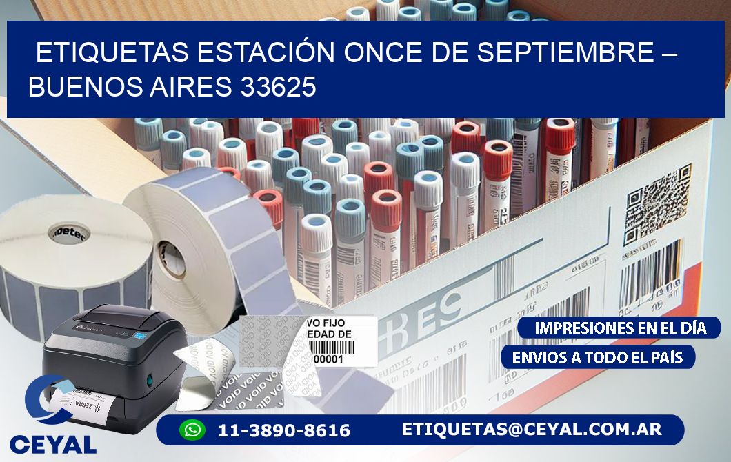 ETIQUETAS ESTACIÓN ONCE DE SEPTIEMBRE – BUENOS AIRES 33625