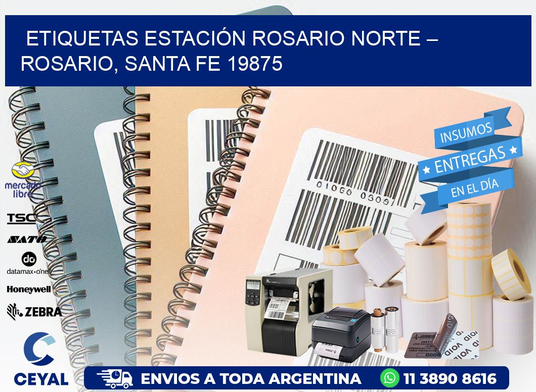 ETIQUETAS ESTACIÓN ROSARIO NORTE – ROSARIO, SANTA FE 19875