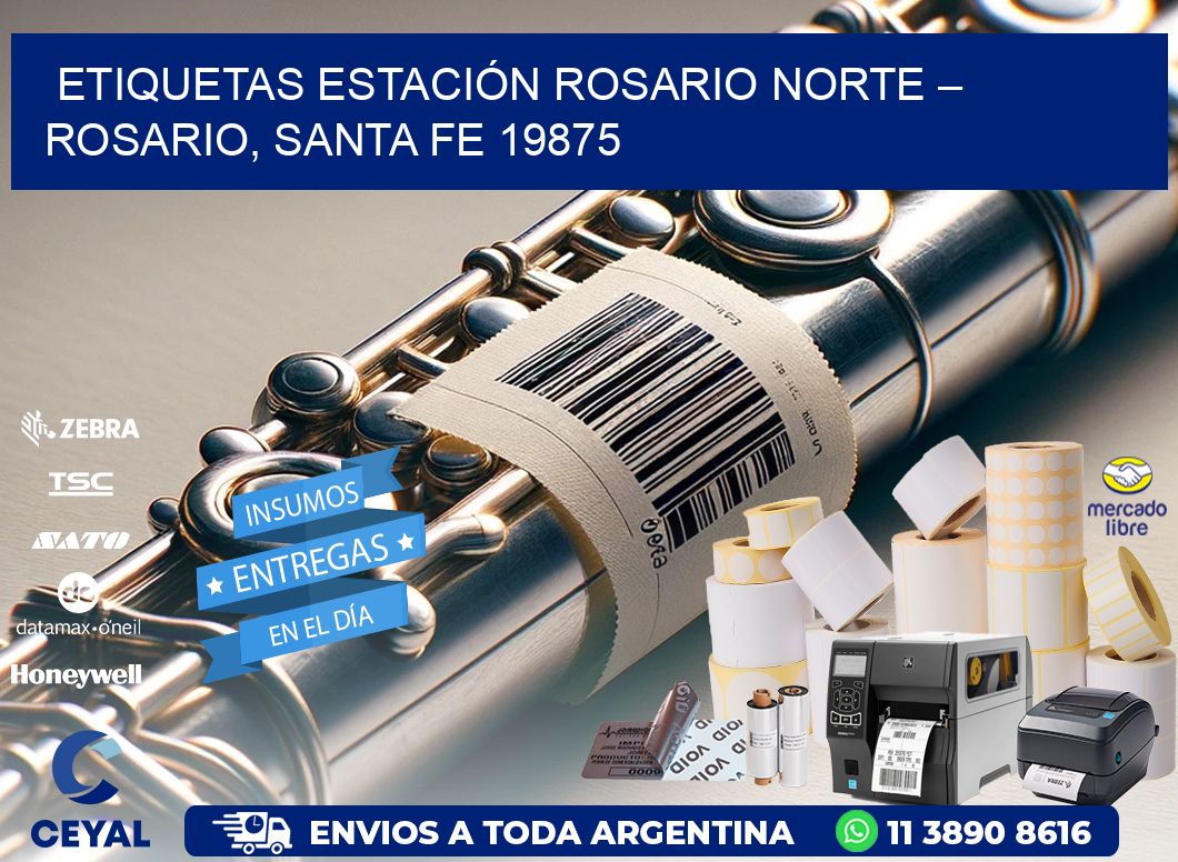 ETIQUETAS ESTACIÓN ROSARIO NORTE – ROSARIO, SANTA FE 19875