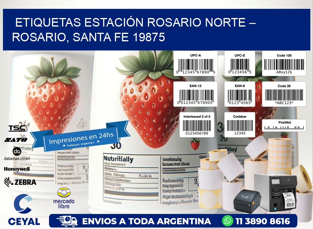 ETIQUETAS ESTACIÓN ROSARIO NORTE – ROSARIO, SANTA FE 19875