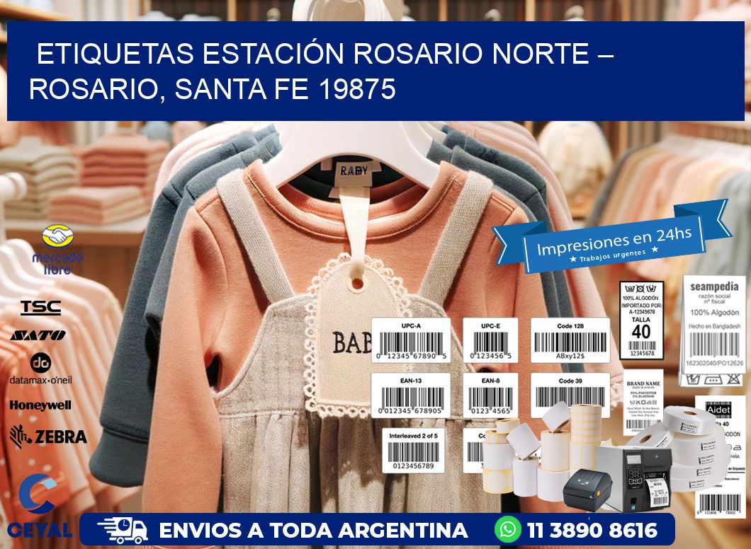 ETIQUETAS ESTACIÓN ROSARIO NORTE – ROSARIO, SANTA FE 19875