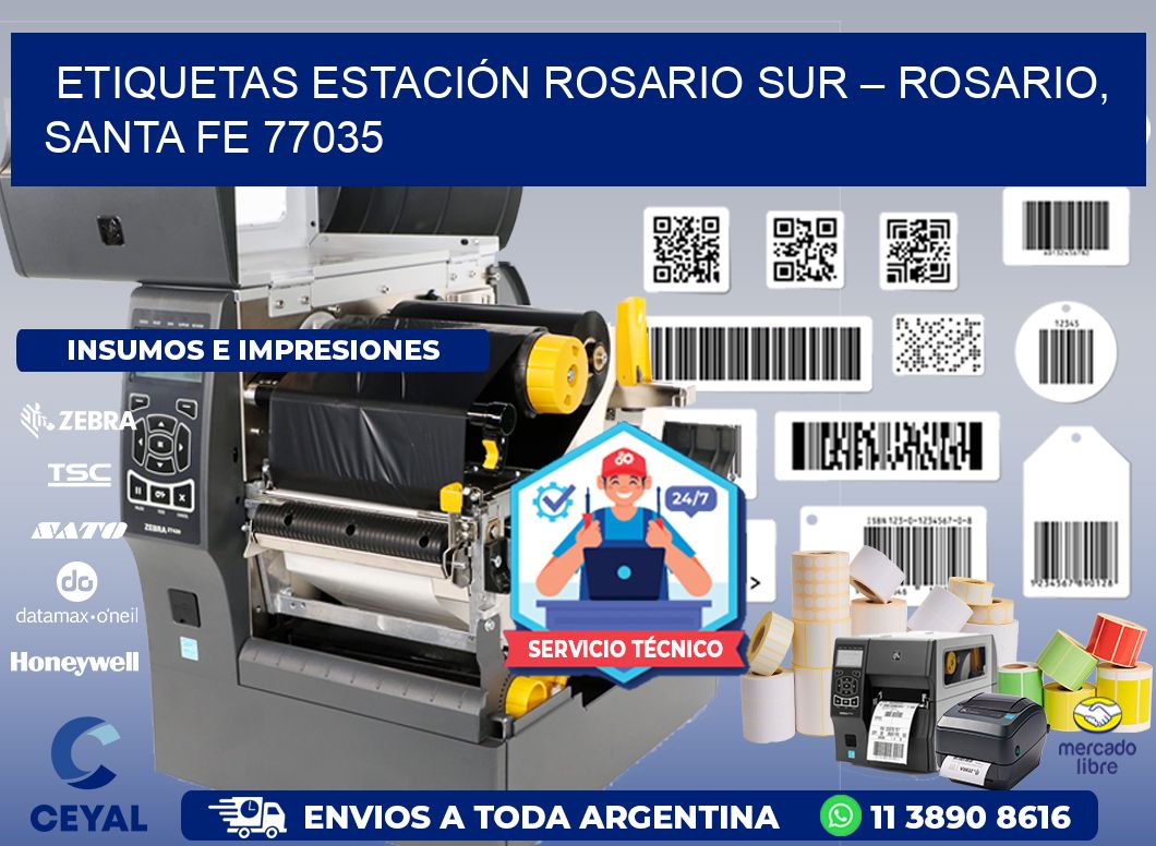 ETIQUETAS ESTACIÓN ROSARIO SUR – ROSARIO, SANTA FE 77035