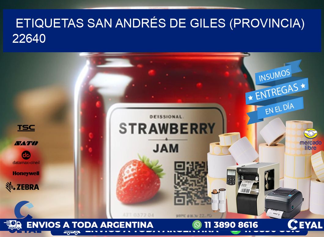 ETIQUETAS SAN ANDRÉS DE GILES (PROVINCIA) 22640